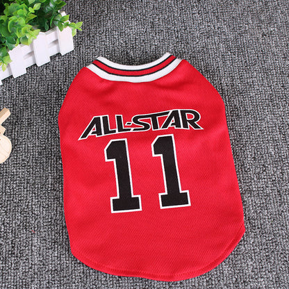 Baseball Spring And Summer Dog Jersey