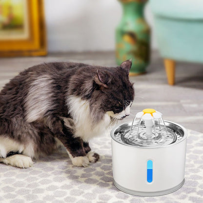 Automatic Pet Cat Water Fountain with LED Light