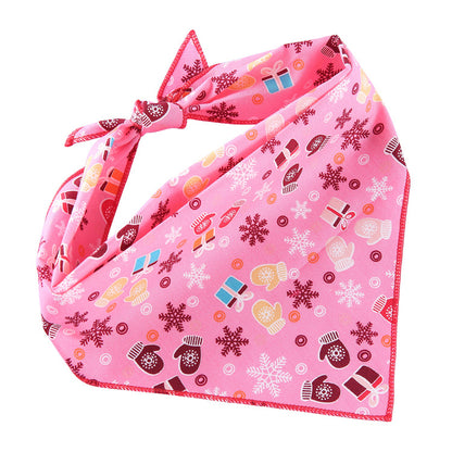 Adjustable Dog Bandana Cotton Pet Neckerchief Cat Triangle Scarf Soft Saliva Towel Small Medium Large Dog Accessories