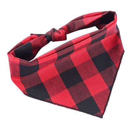 Adjustable Dog Bandana Cotton Pet Neckerchief Cat Triangle Scarf Soft Saliva Towel Small Medium Large Dog Accessories