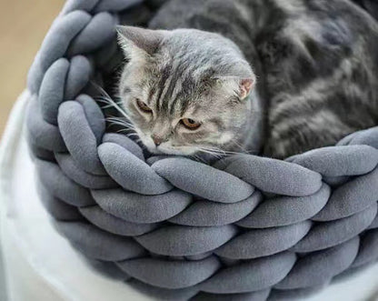 Cat House Cushion Soft Long Plush Warm Pet Mat Cute Kennel Cat Sleeping Basket Bed Round Fluffy Comfortable Touch Pet Products