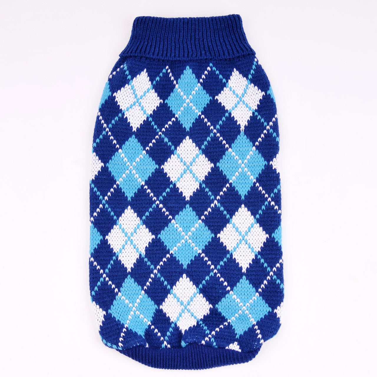 Fashion Pet Geometric Diamond Plaid Sweater