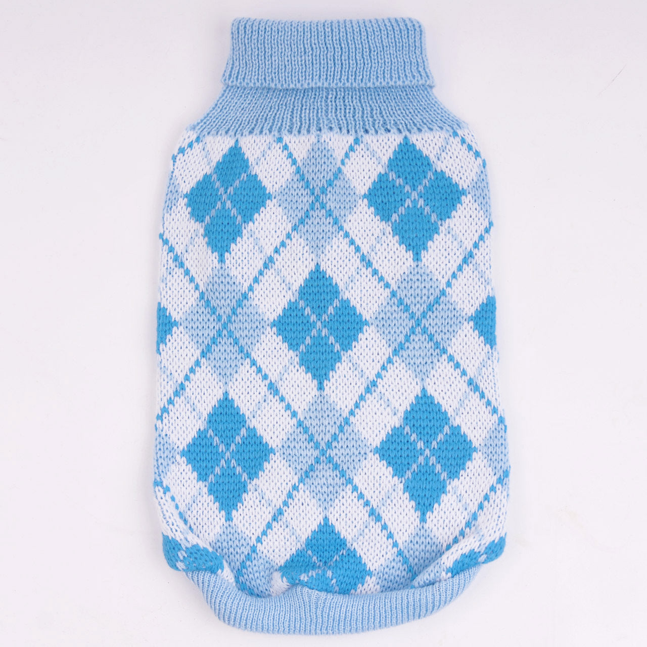 Fashion Pet Geometric Diamond Plaid Sweater